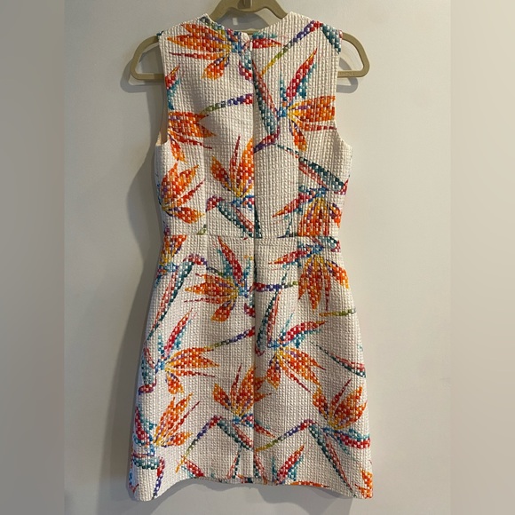 Fendi- Quilted Bird of Paradise Mini Sheath Dress.  Size IT 40 / US 4 - Picture 3 of 7